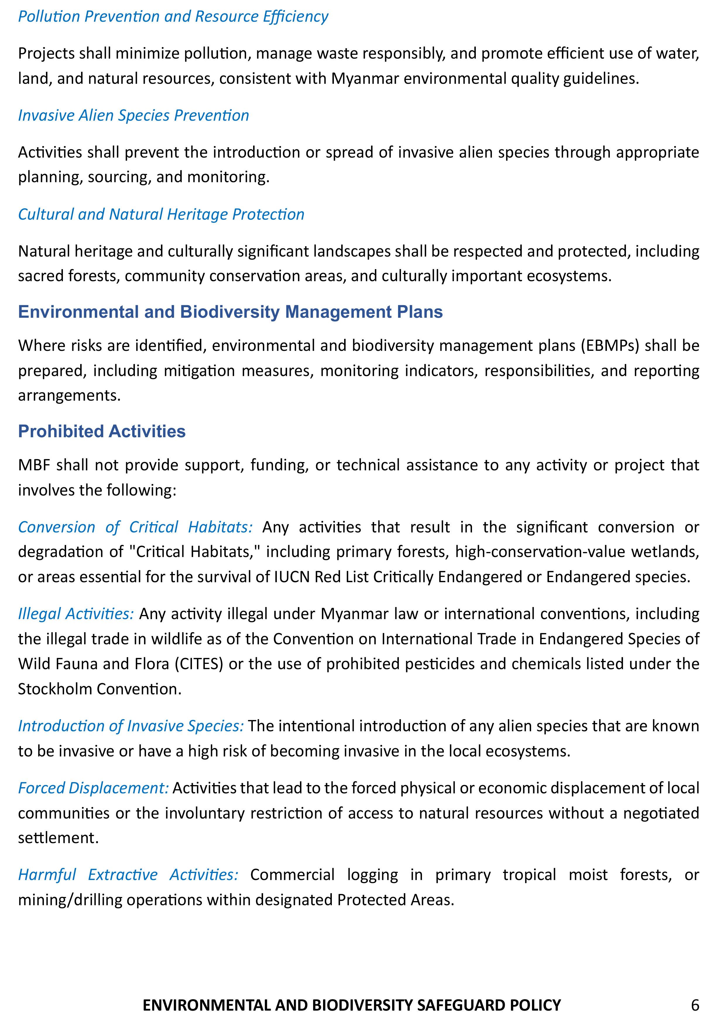 Environ Bio Safeguard Policy