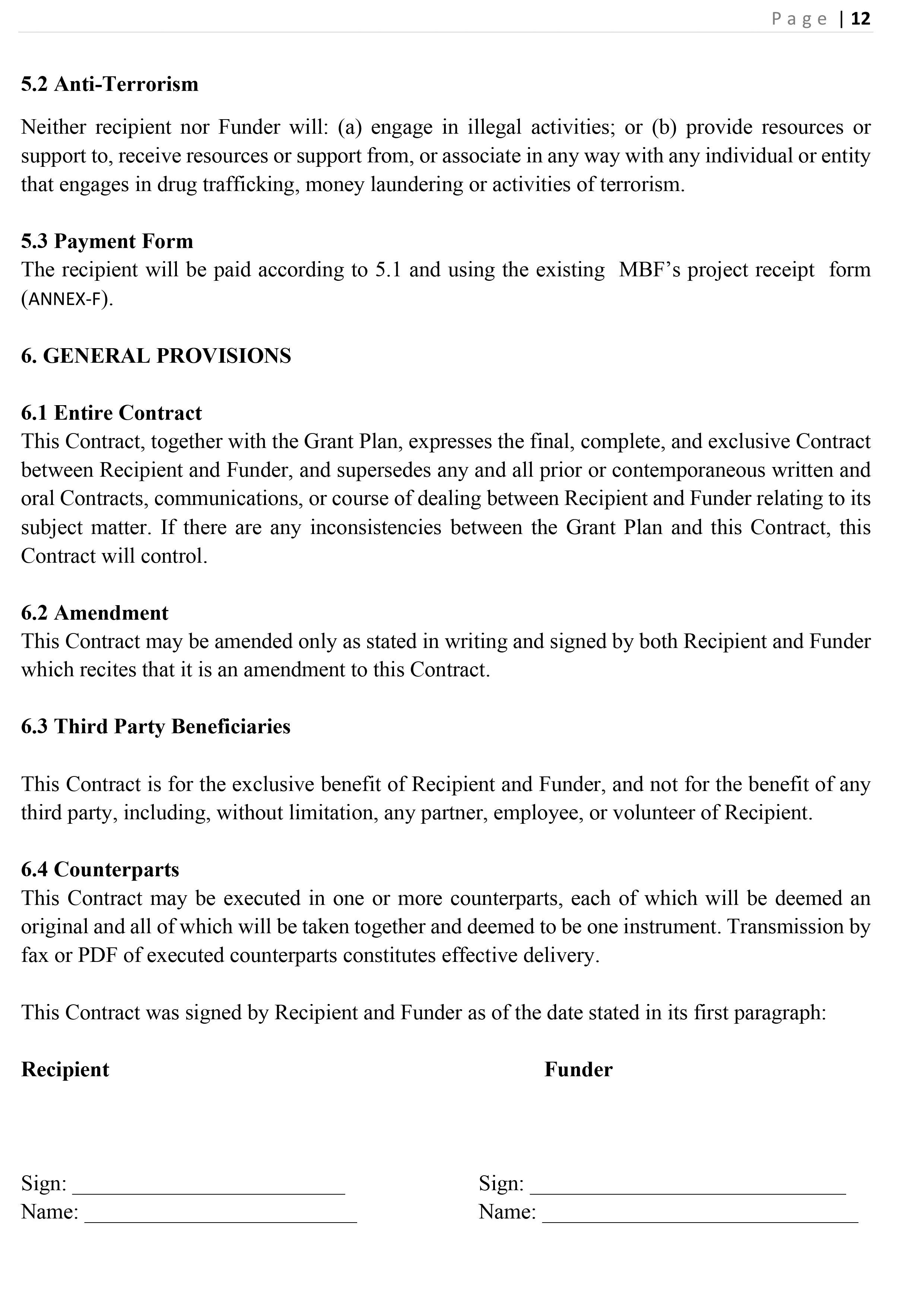 GRANTS Disbursement Policy and Procedures