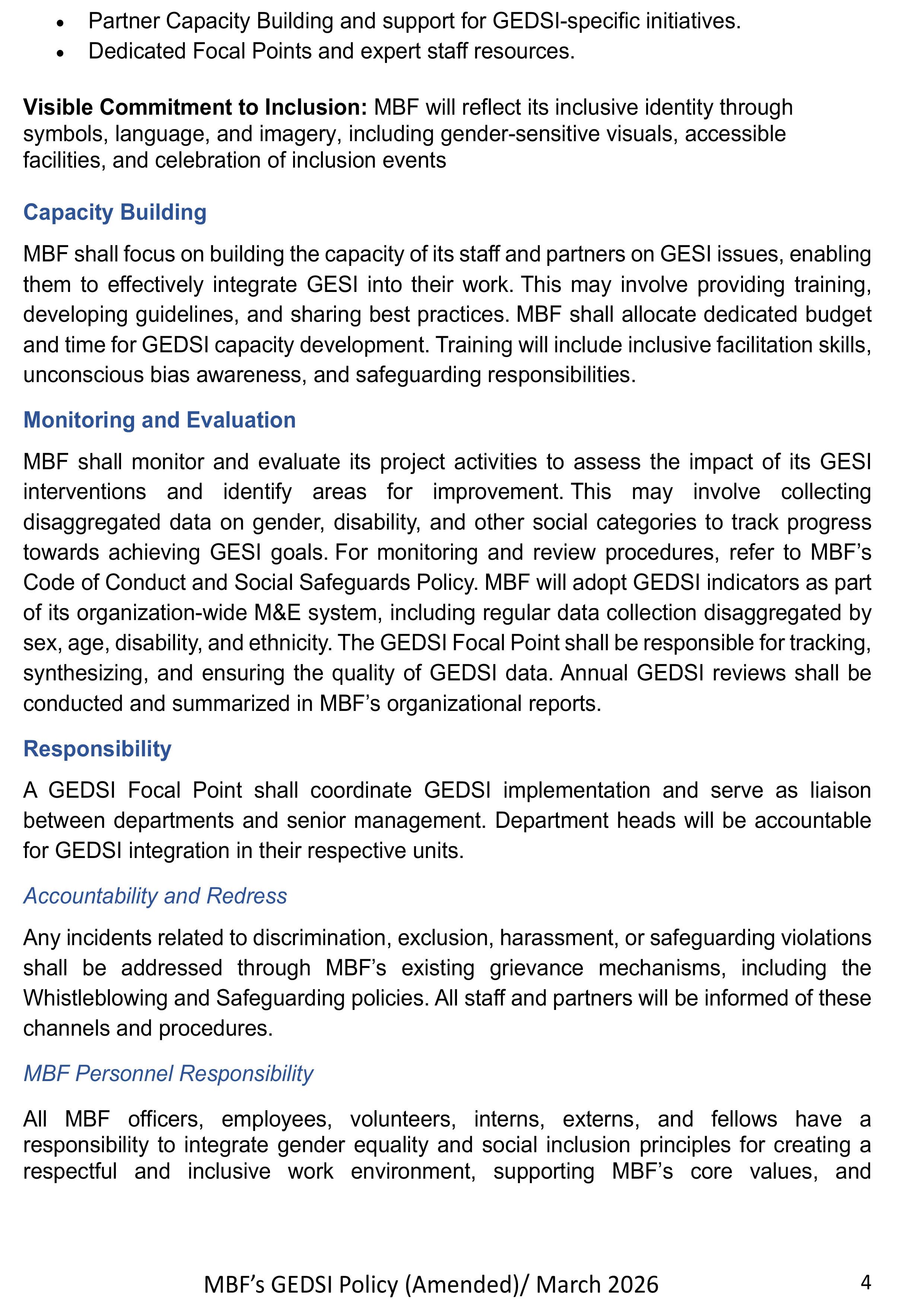 GEDSI Policy Amended