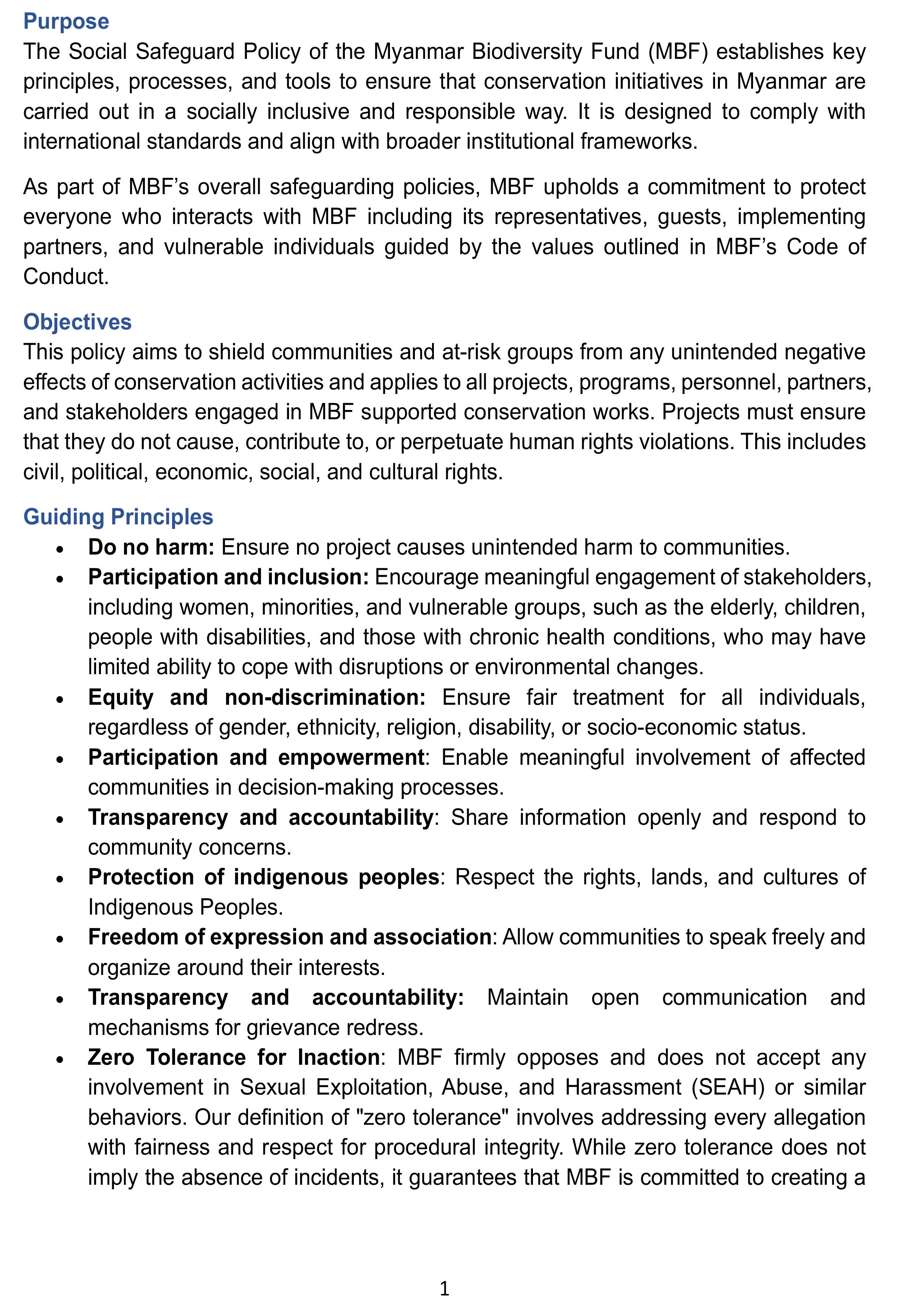 Social Safeguard Policy