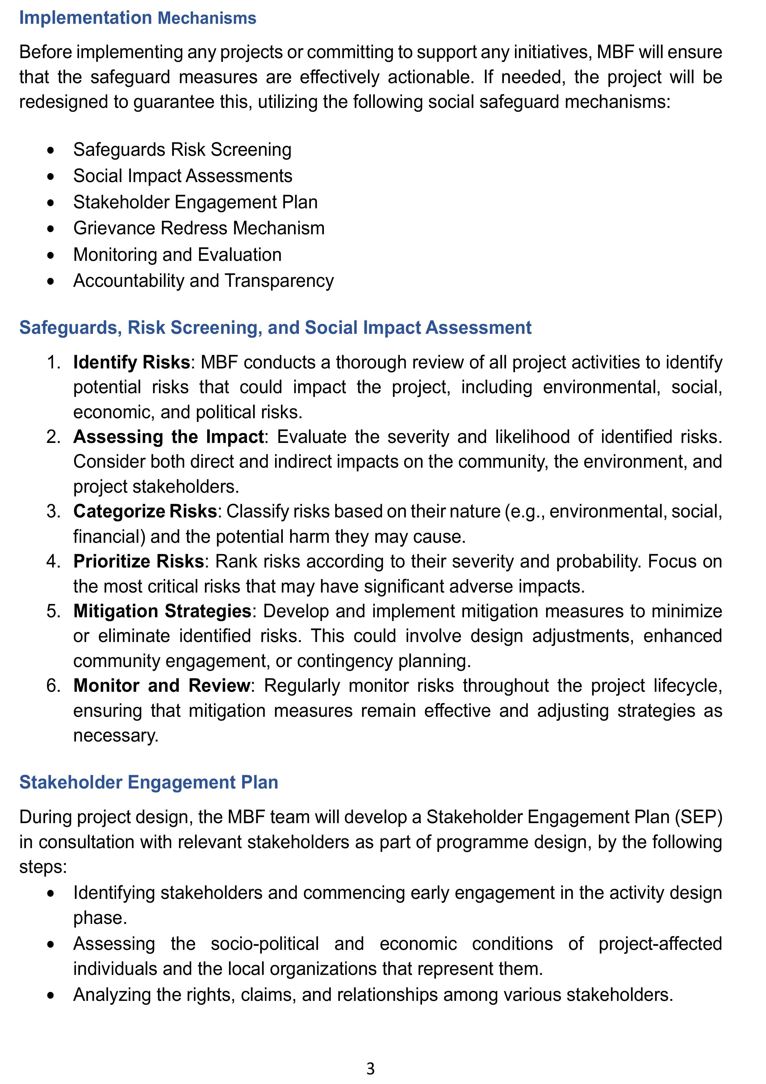 Social Safeguard Policy
