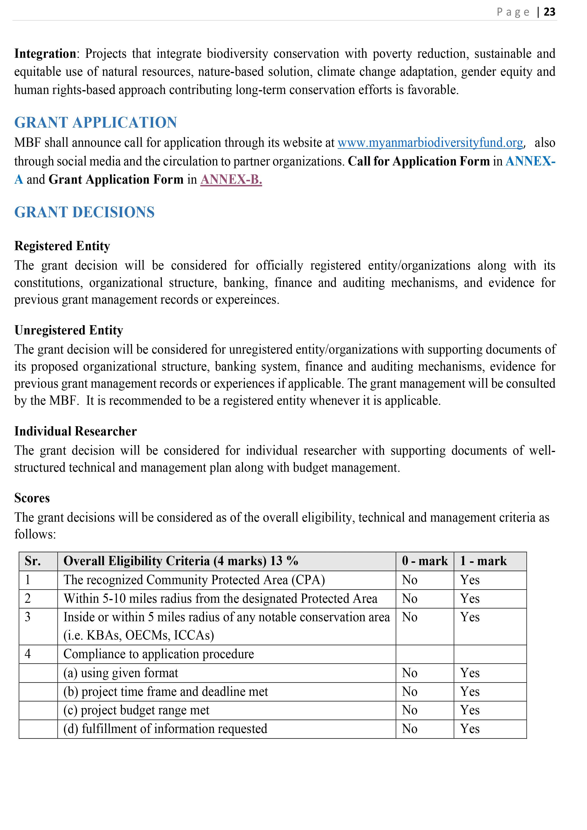 GRANTS Disbursement Policy and Procedures