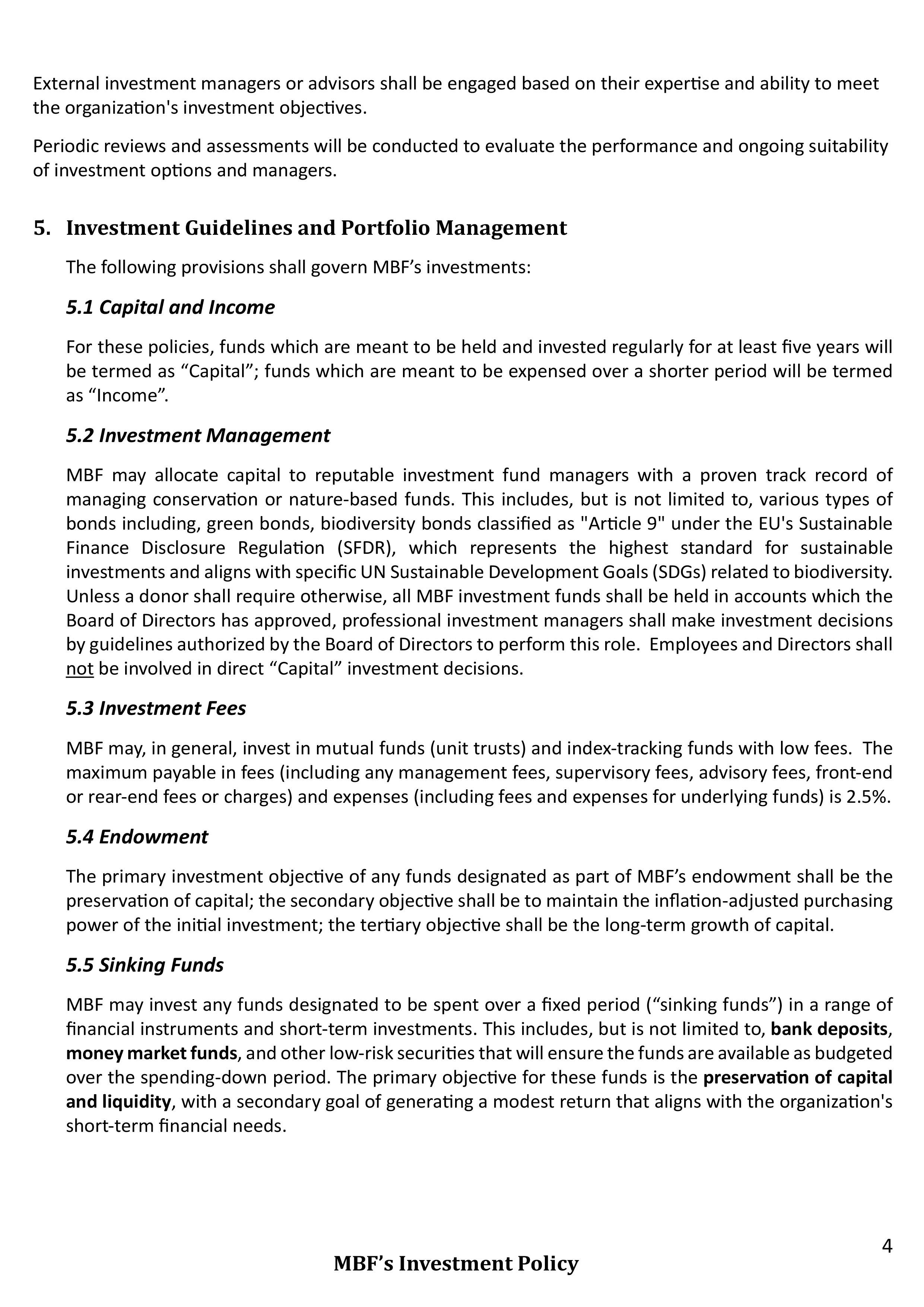Investment Policy